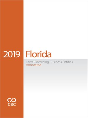 cover image of CSC&#174; Florida Laws Governing Business Entities